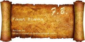 Faust Bianka névjegykártya